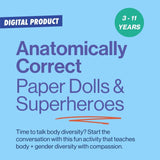 image to illustrate the sex education resource Anatomically Correct Paper Dolls & Superheroes