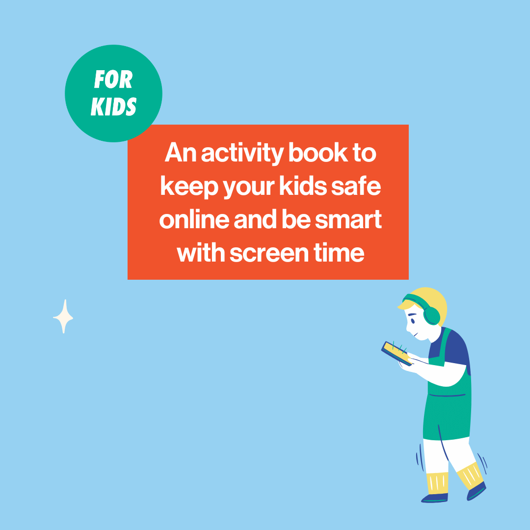 image with description of the online safety activity book
