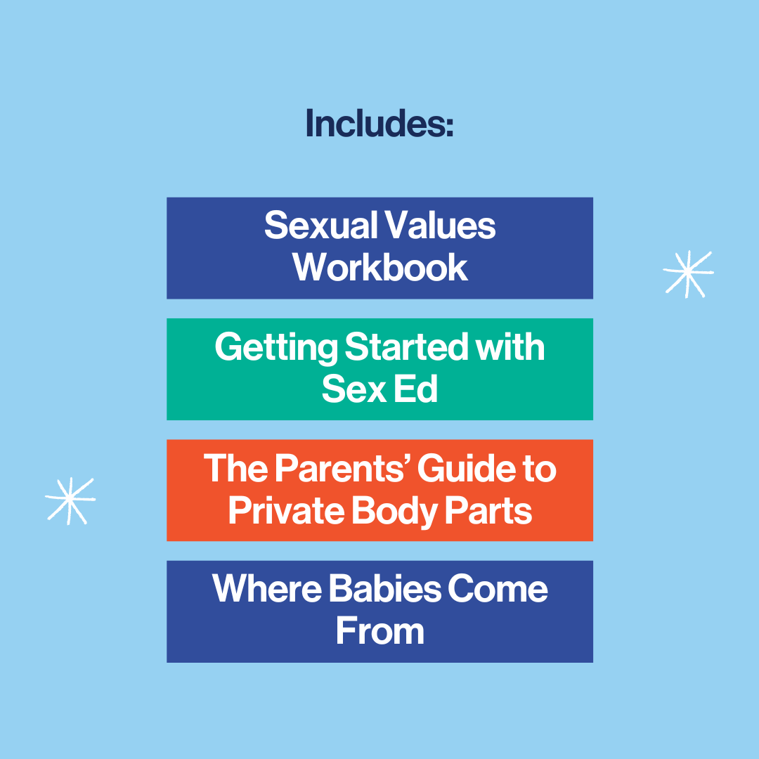 words explaining what resources are inside the sex ed starter kit