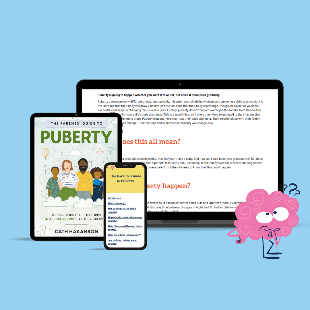 screenshot of inside the guide on how to handle puberty for parents