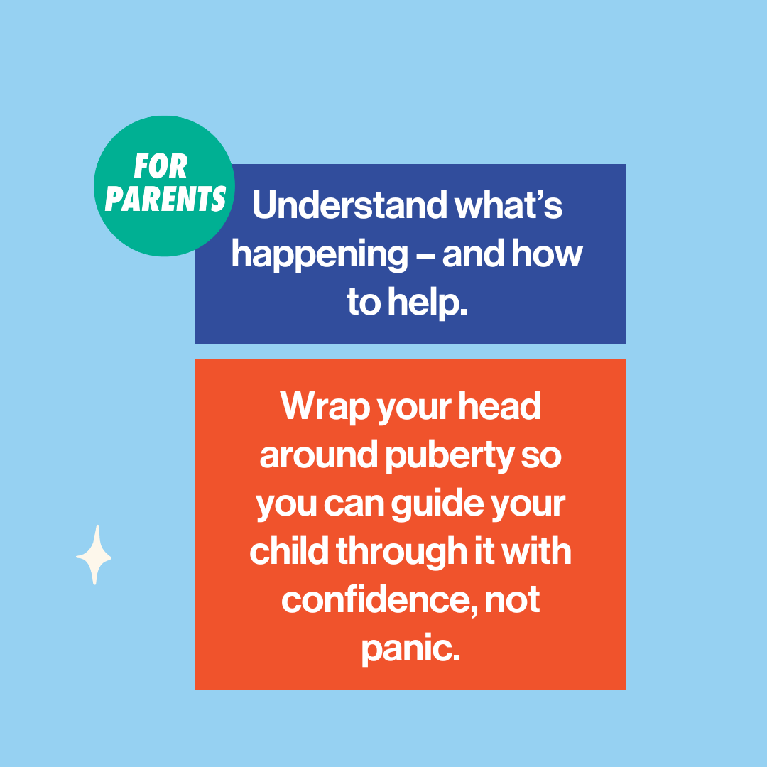 image to explain what the parents guide to puberty is about