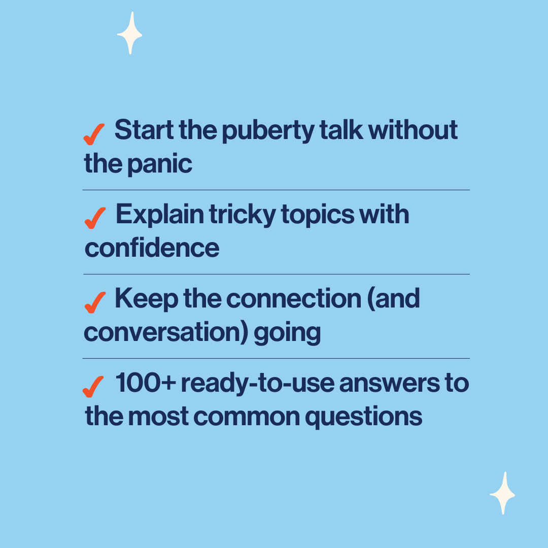 image to explain how these puberty education resources will help parents