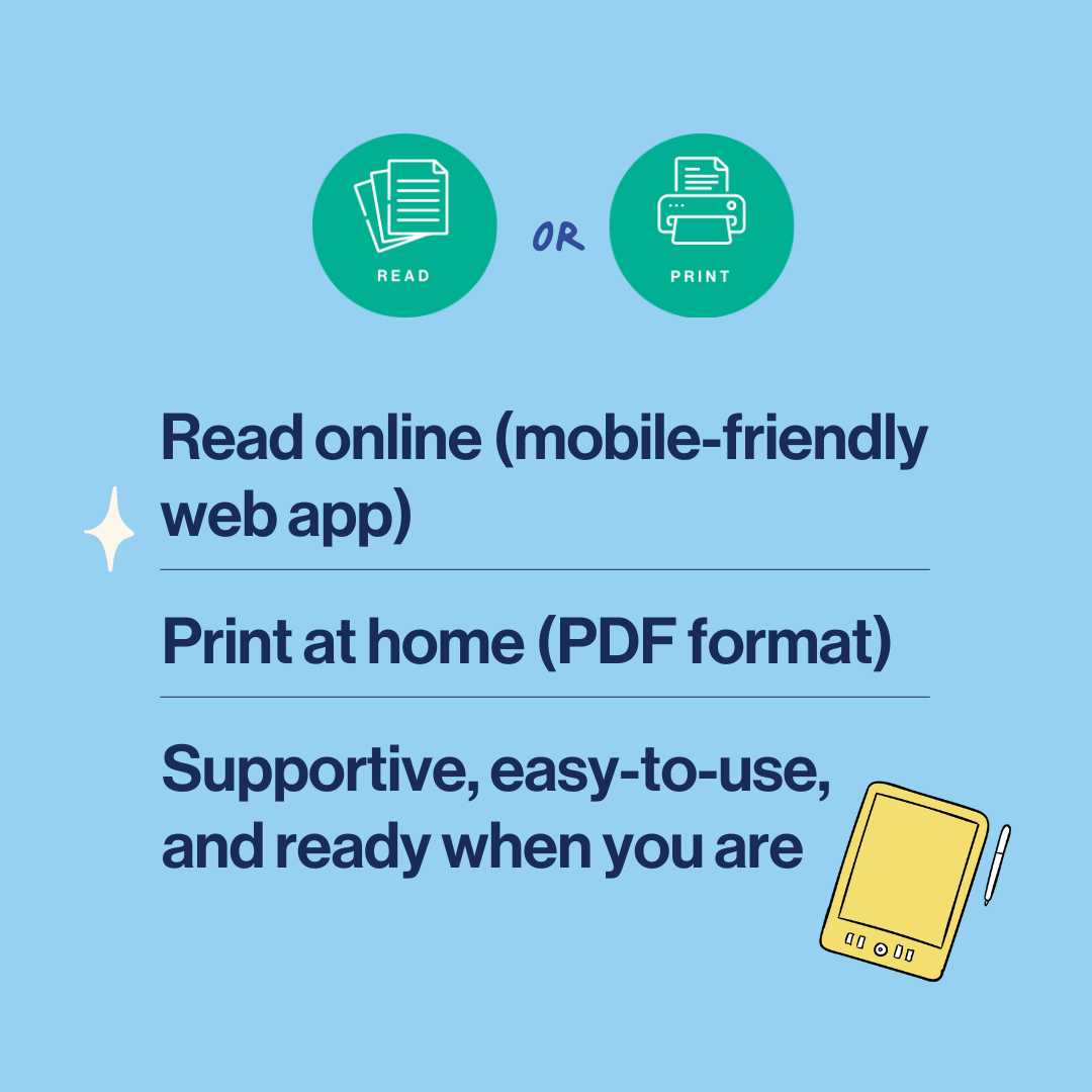 image to explain the format for the parents and puberty guide
