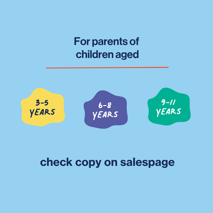 images explaining that the cyber safety prep pack is suitable for 3 to 11 year old children