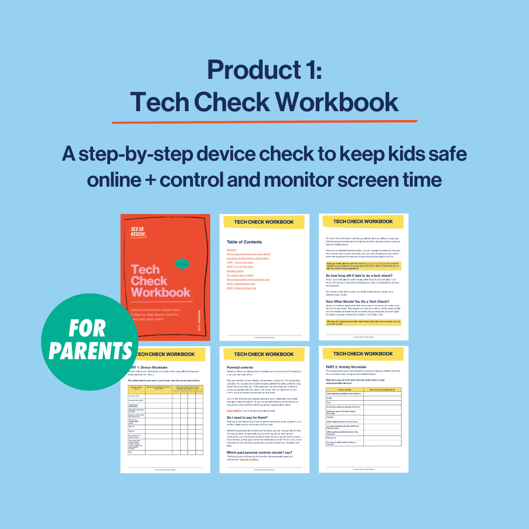 image showing a workbook inside the cyber safety prep pack