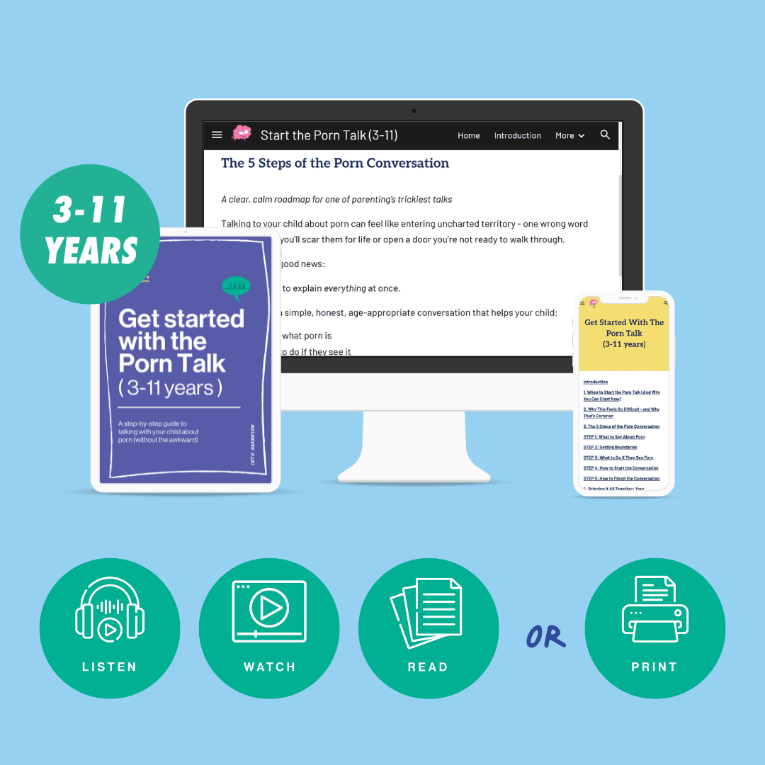 image showing you inside the crash course on getting started with the porn talk for 3 to 11 year old kids
