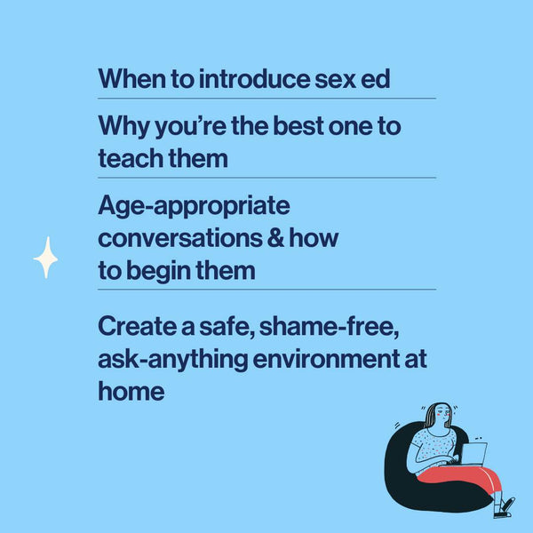 image to illustrate what the Getting Started with Sex Ed. Crash Course will help parents to do