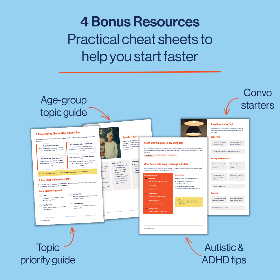 4 bonus images to help  parents with sex education