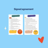 example of what the signed agreement for the Internet Safety Rules! Poster Set looks like