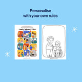 words with an example of the Internet Safety Rules! Poster Set to explain parents can personalise the posters to suit the needs of their family
