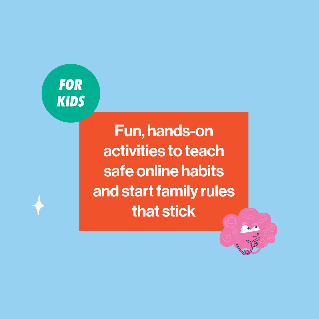 image  with description of the online safety activity book