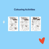 examples of the colouring in activity for the Porn Safety Rules! Poster Set