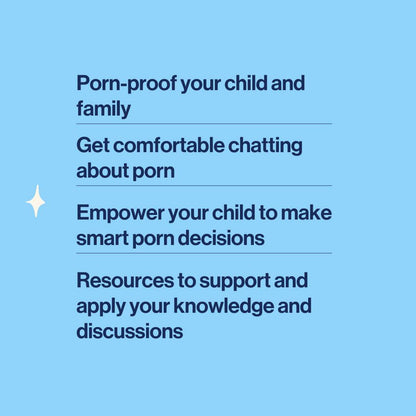 words explaining how The Porn Talk Deep Dive will help families to start conversations with kids about online pornography