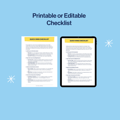 screenshot of the quick wins checklist from the porn proof your family 