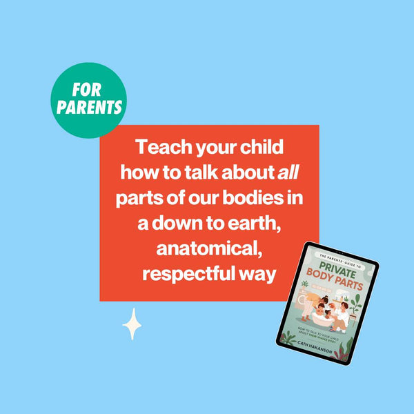 image with cover and explaining what The Parents’ Guide to Private Body Parts is about