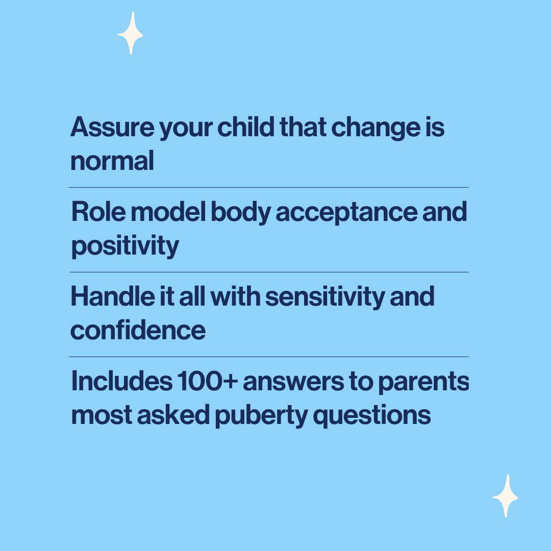 explanation of how The Parents’ Guide to Puberty will help parents with puberty and sex education