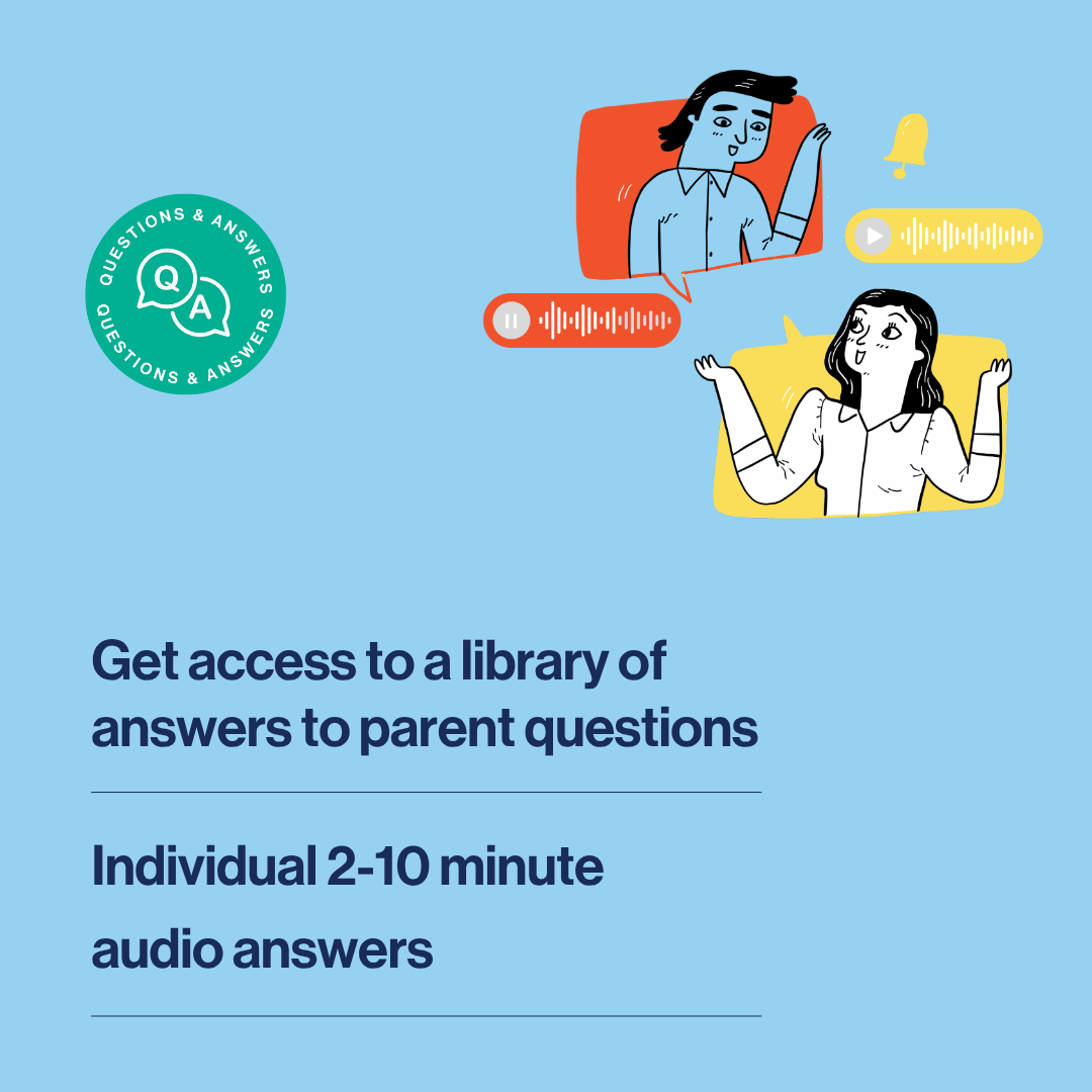 access to a library of parent Q&A with the body curiosity crash course