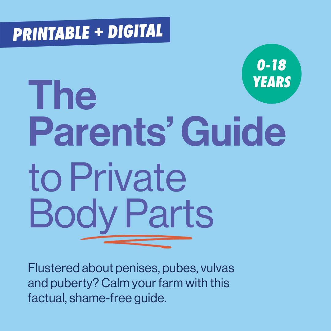 image to illustrate that this is a book about private parts for kids, for parents to use