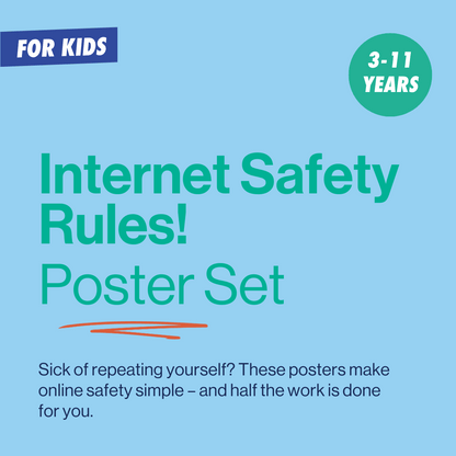 image to show name of these internet safety for kids posters
