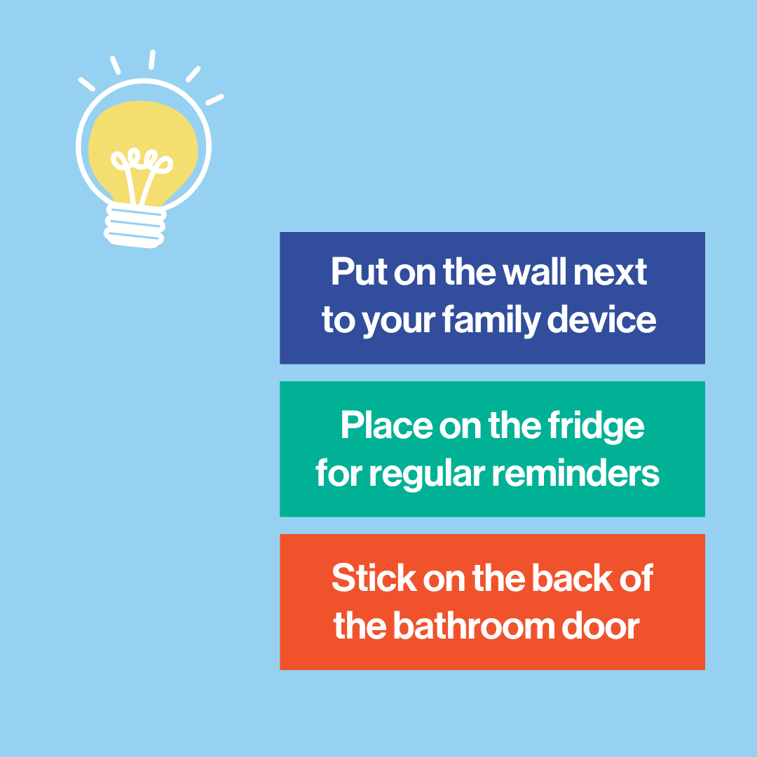 image suggesting how to display the internet safety poster