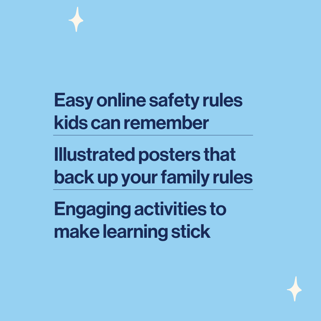 image to explain how the internet safety posters will help families