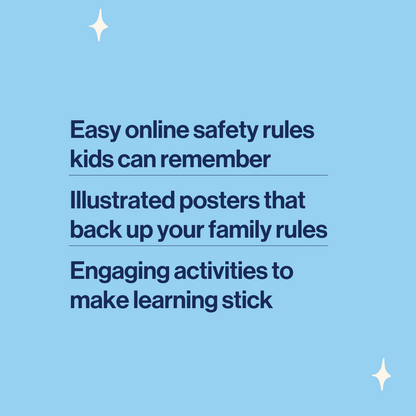 image to explain how the internet safety posters will help families