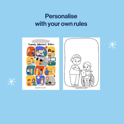 image to explain the internet safety rules posters can be personalised