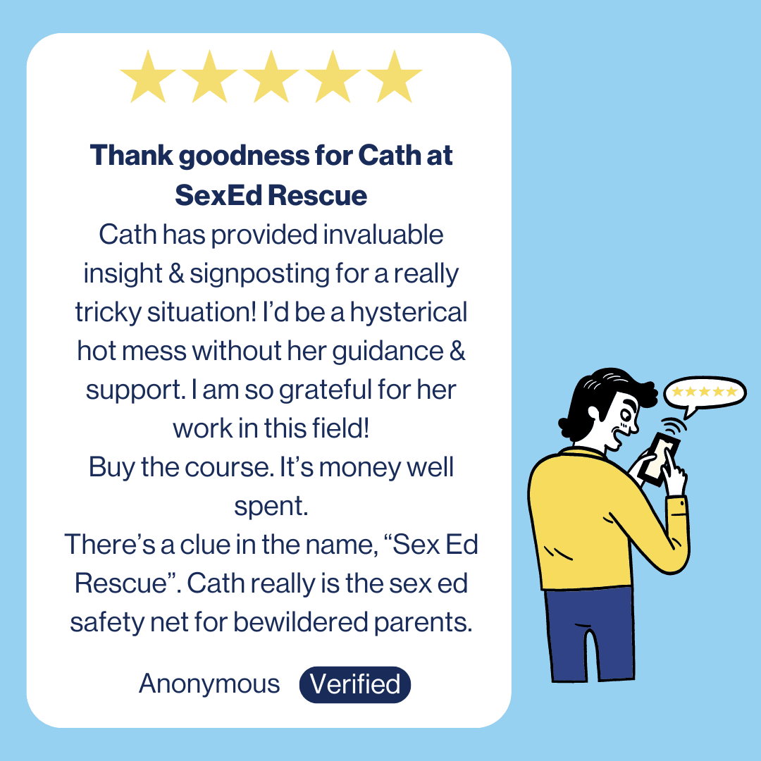 screenshot of a review of this resource about masturbation in young children