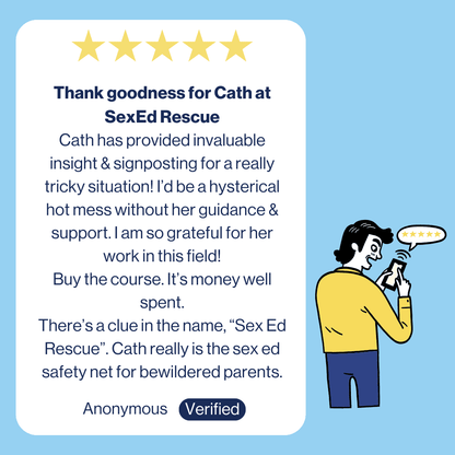 screenshot of a review of this resource about masturbation in young children