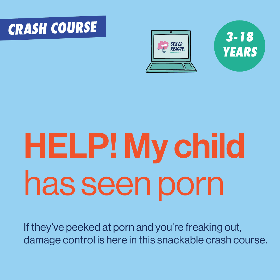 image to show title of crash course about what to do after kids are exposed to online porn