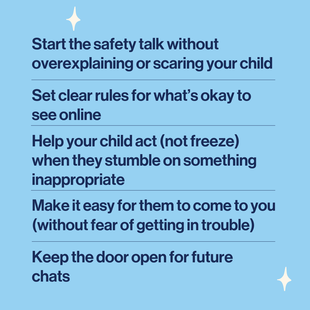 image explaining how the pornography safety posters will help families