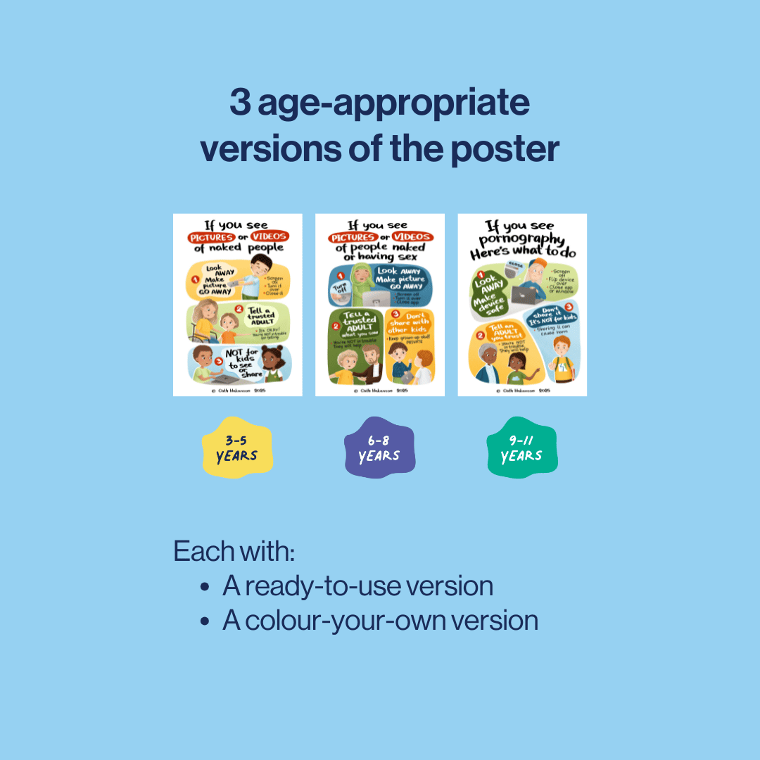 screenshot of porn safety rules posters
