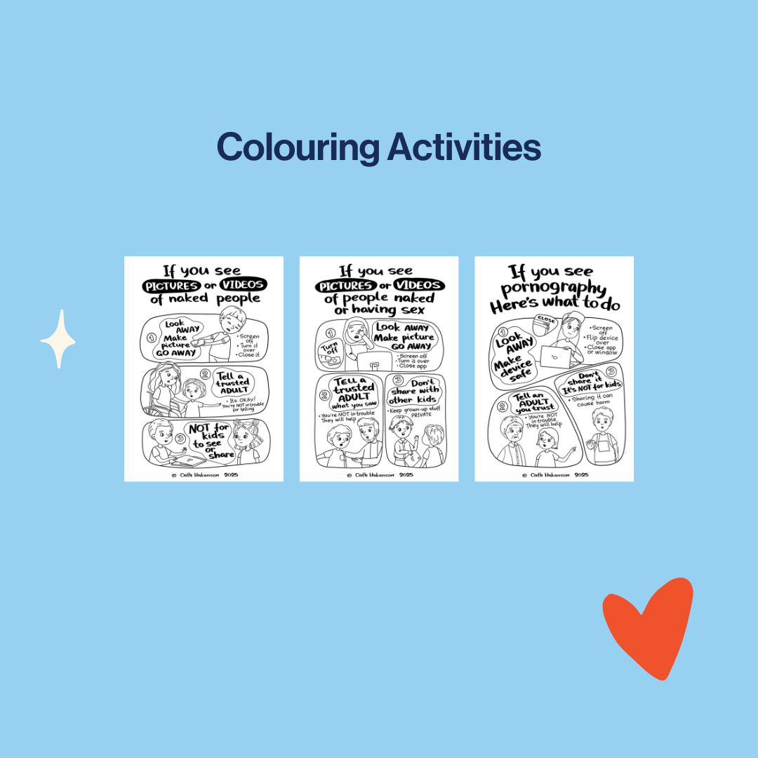 example of the porn safety rules activity of colouring in