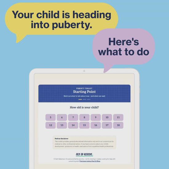 Puberty Toolkit video showing parents how to use the tools to explain body changes and support their child through puberty.