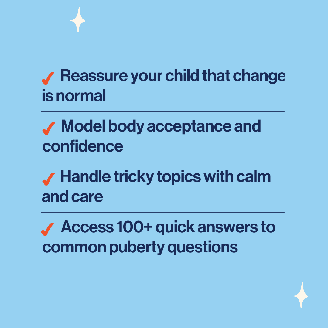 image to explain how these puberty education resources will help parents