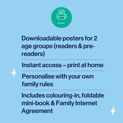 image to explain what you will get when you buy the safety internet posters