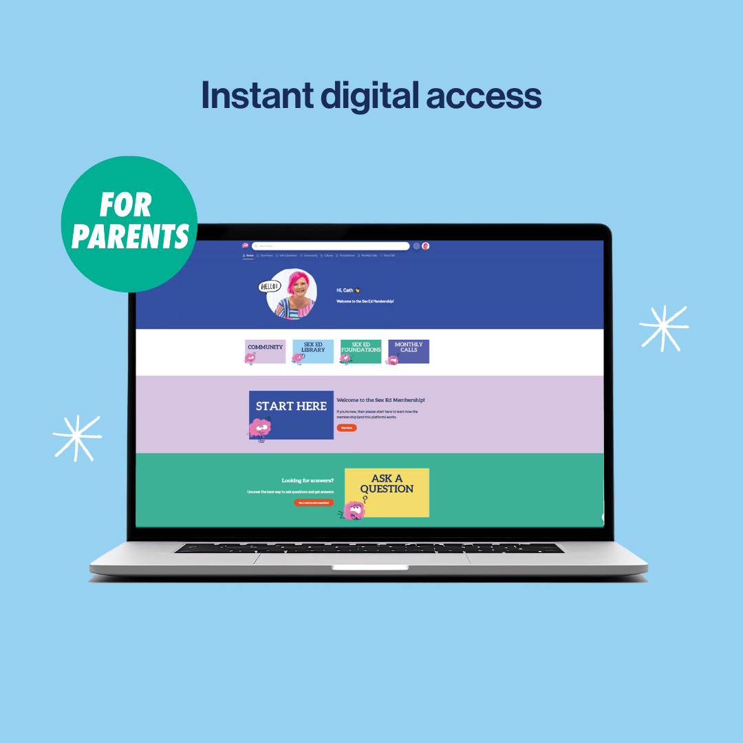 image with screenshot of what sex ed membership looks like