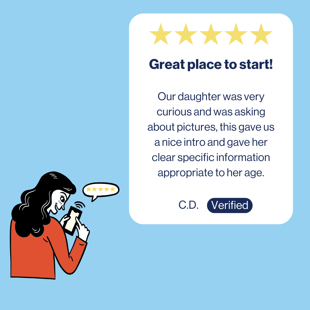 image of a review of the start the sex talk parent guide