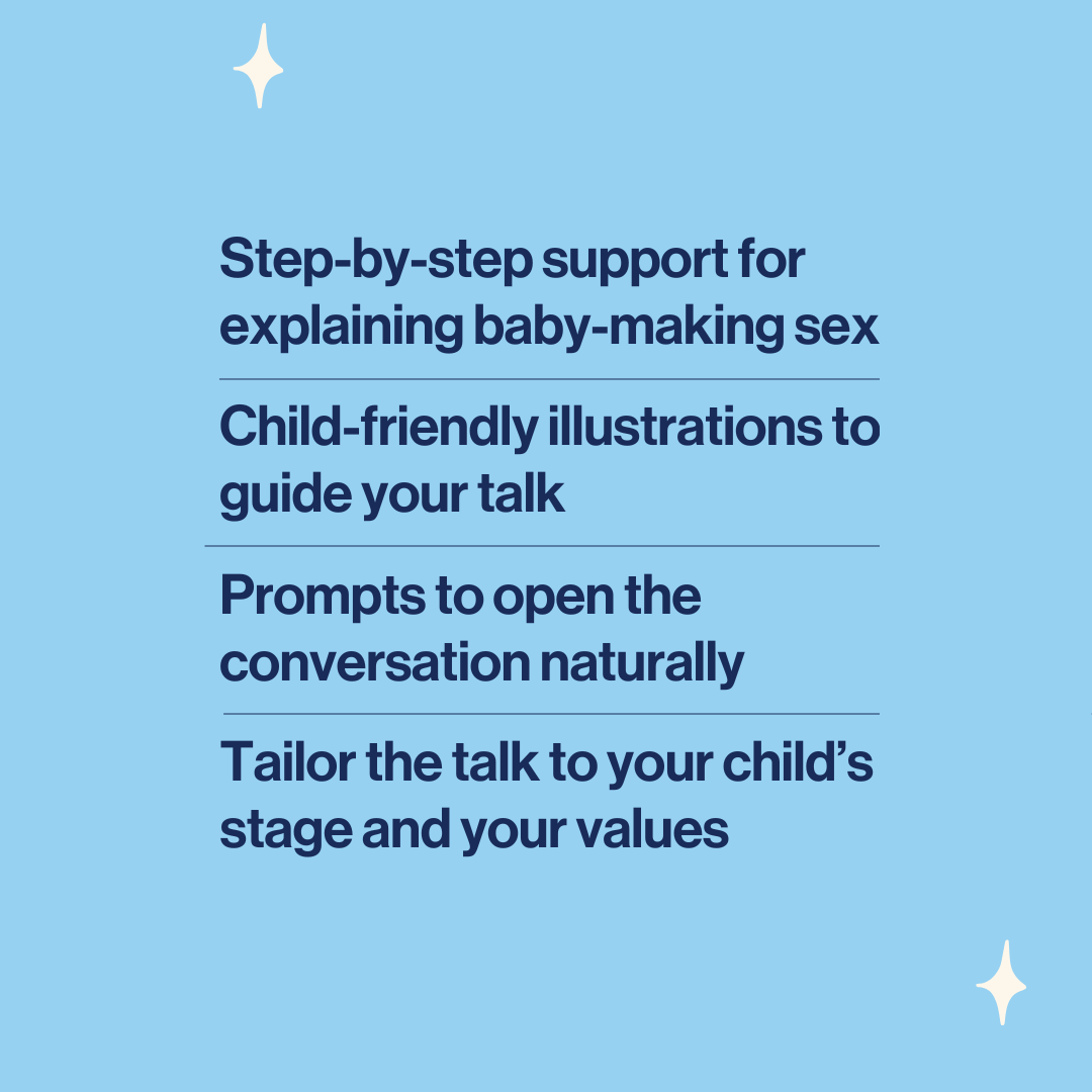 visual slide to explain how talking about sexuality will help parents