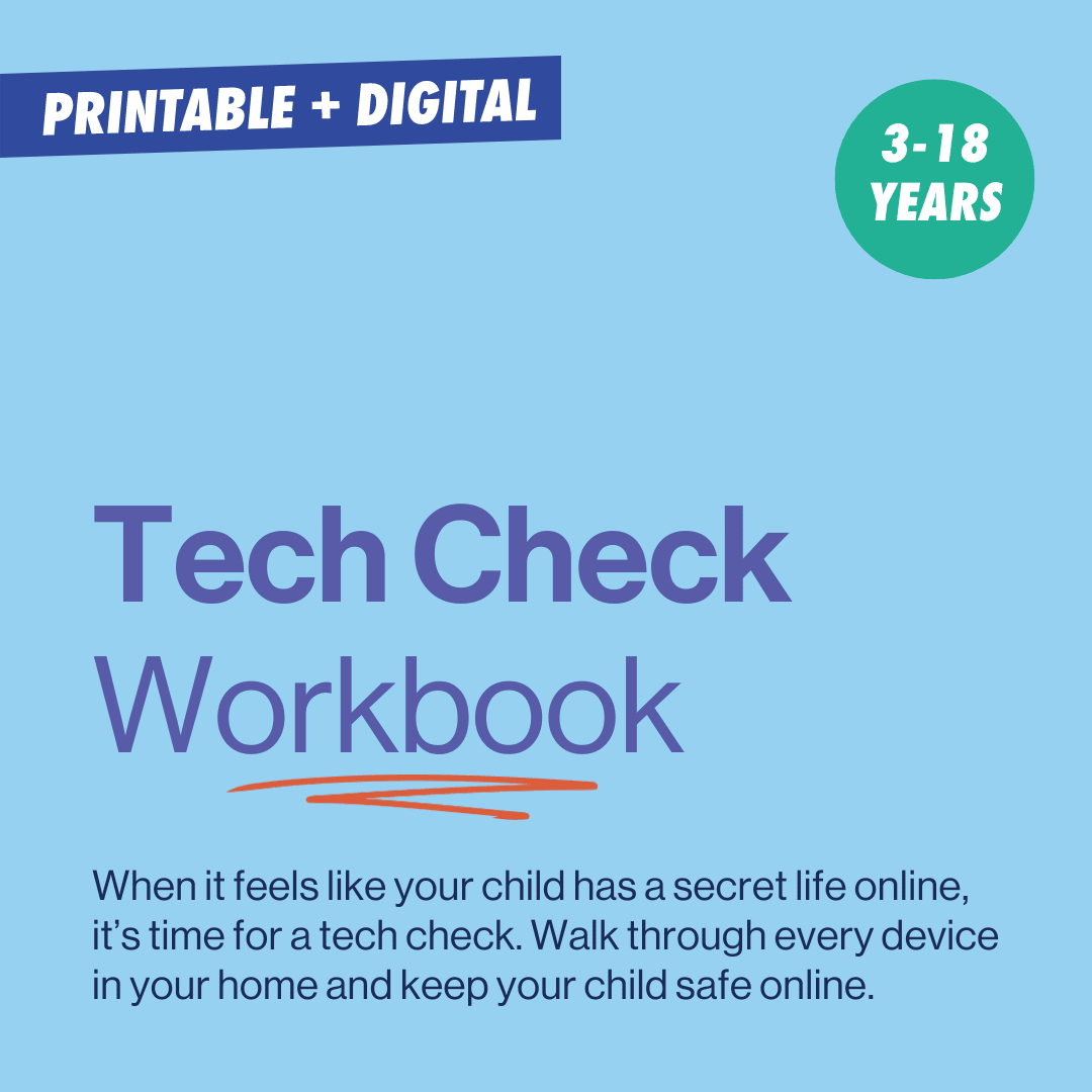 image to show name of this technology checkup workbook for parents