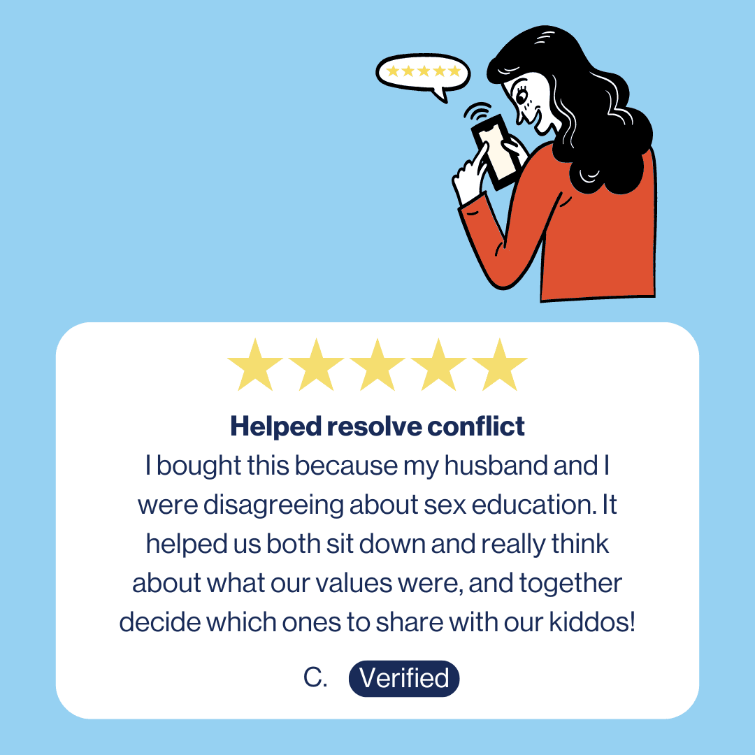screenshot of a review of this values in sex education workbook
