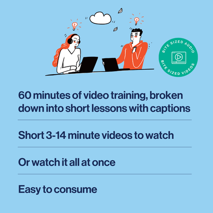 visual slide to explain what the features of this crash course  are, including when to start sex education